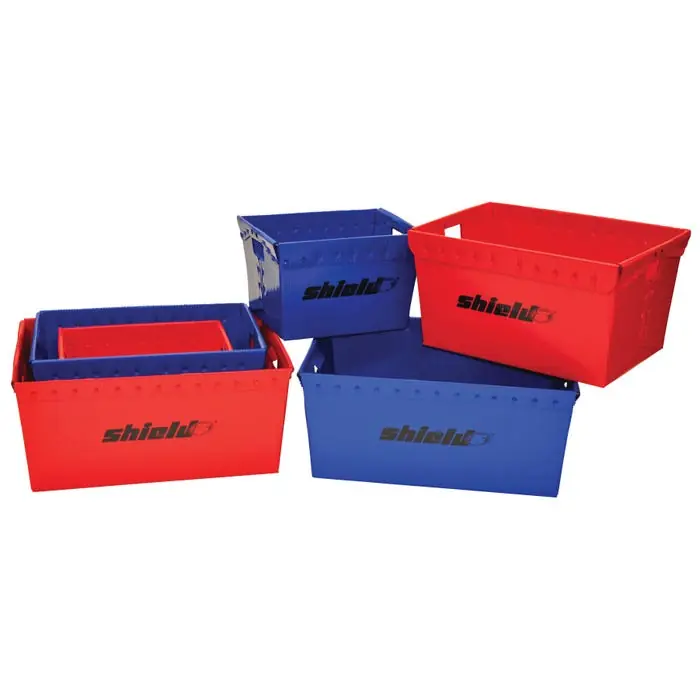 Mega Sale Shield Corrugated Small Storage Bins, 18-1/2 x 13-1/4 x 12 Inches, Set of 4